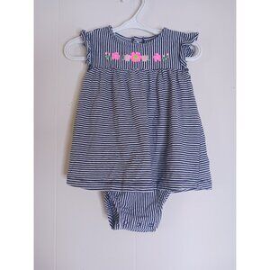 Simple Joys By Carter's Romper Baby Girls 18 Month Blue Striped Outfit